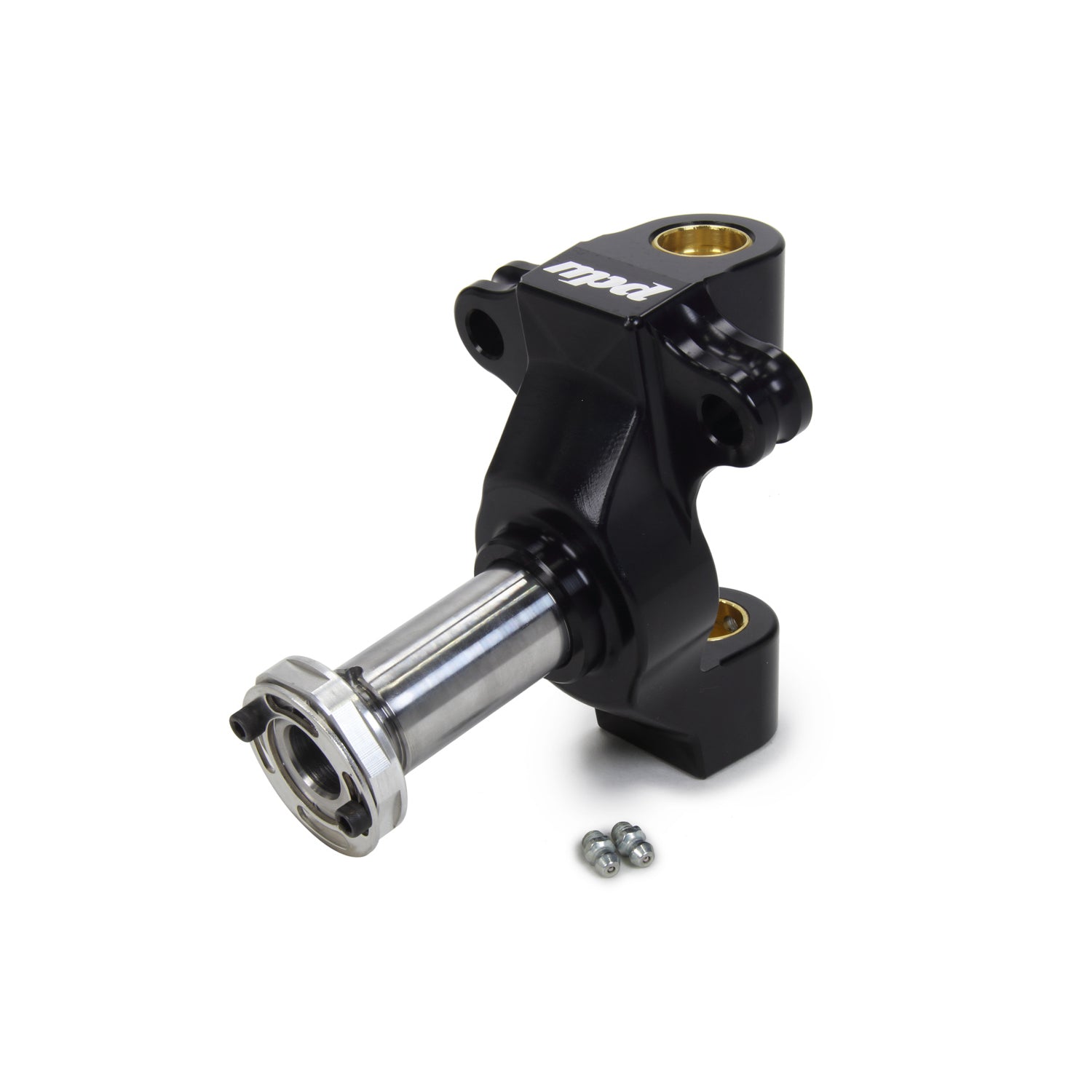 MPD Spindle - 9 Degree Steel Snout - Steel Locknut Included - Aluminum/Steel - Black/Natural - Sprint Car