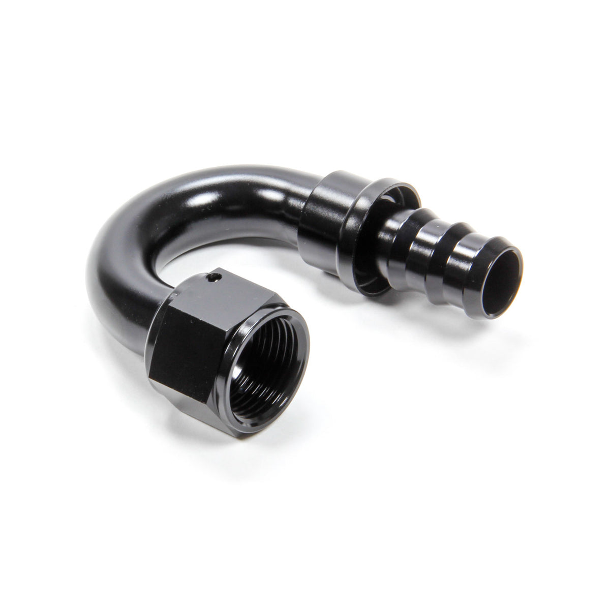 Triple X Race Co. Hose End Fitting 180 Degree 12 AN Hose to 12 AN Female Aluminum - Black Anodize