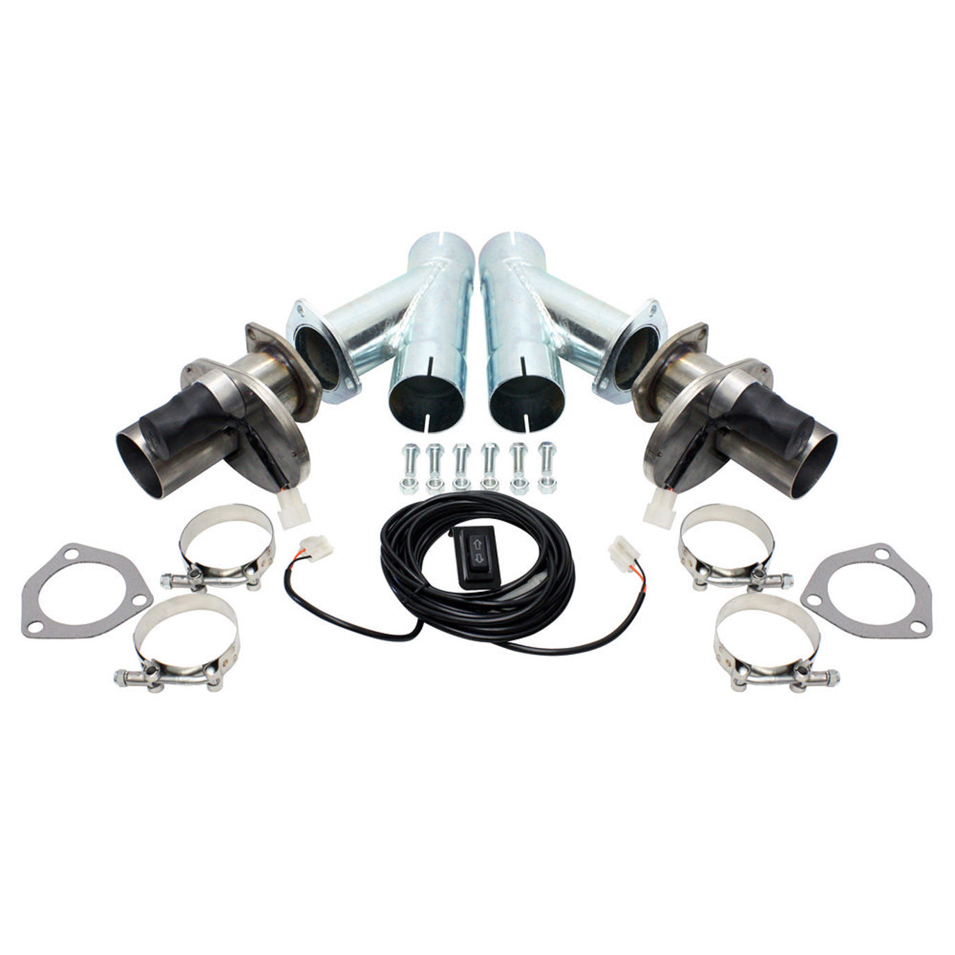 Doug's Headers Electric Exhaust Cut-Out Bolt-On 2-1/2" Pipe Diameter Hardware/Wire Harness Included - Stainless