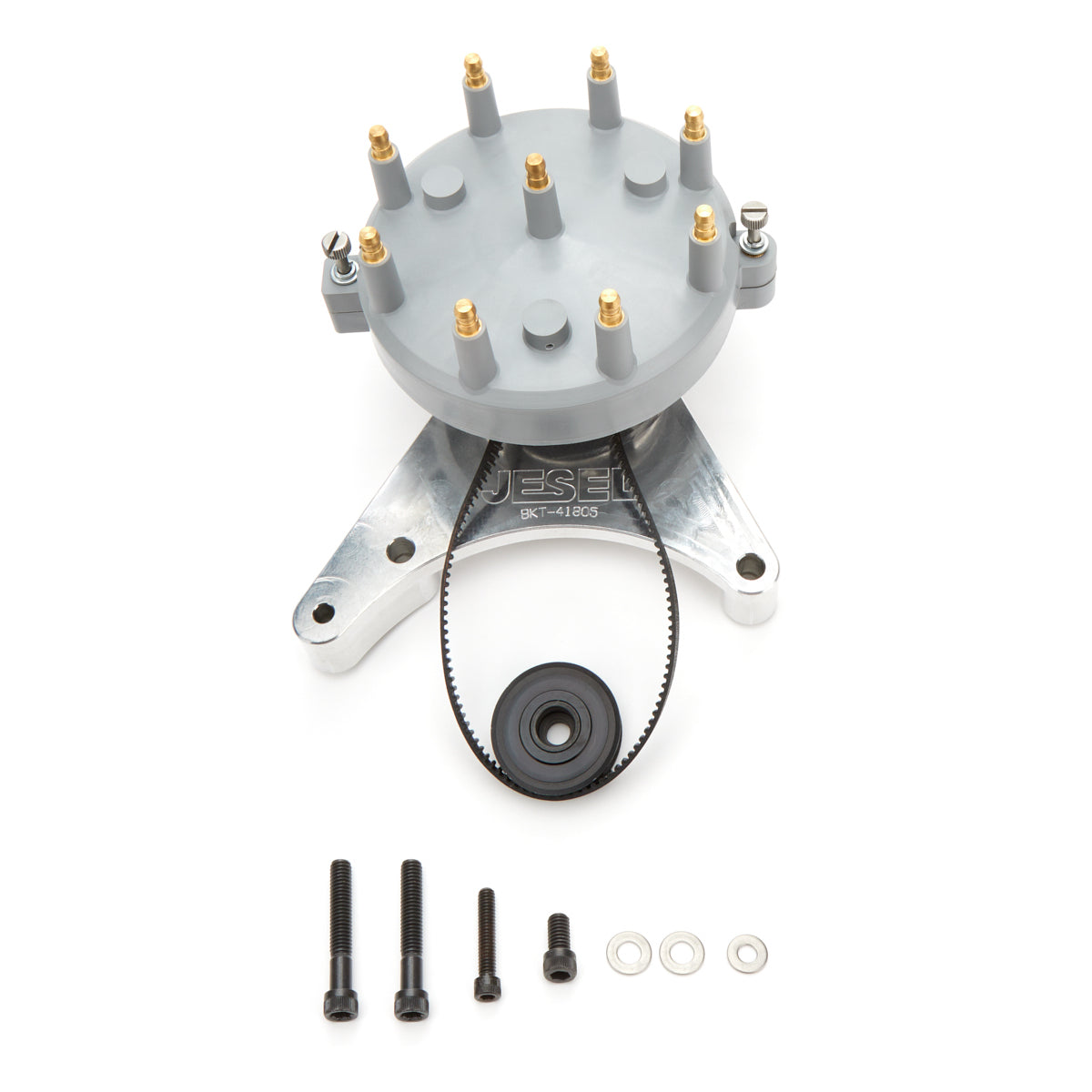 Jesel Distributor Belt Drive - HEI Style Distributor - Moroso Cap - Jesel Belt Drive System - Small Block Ford