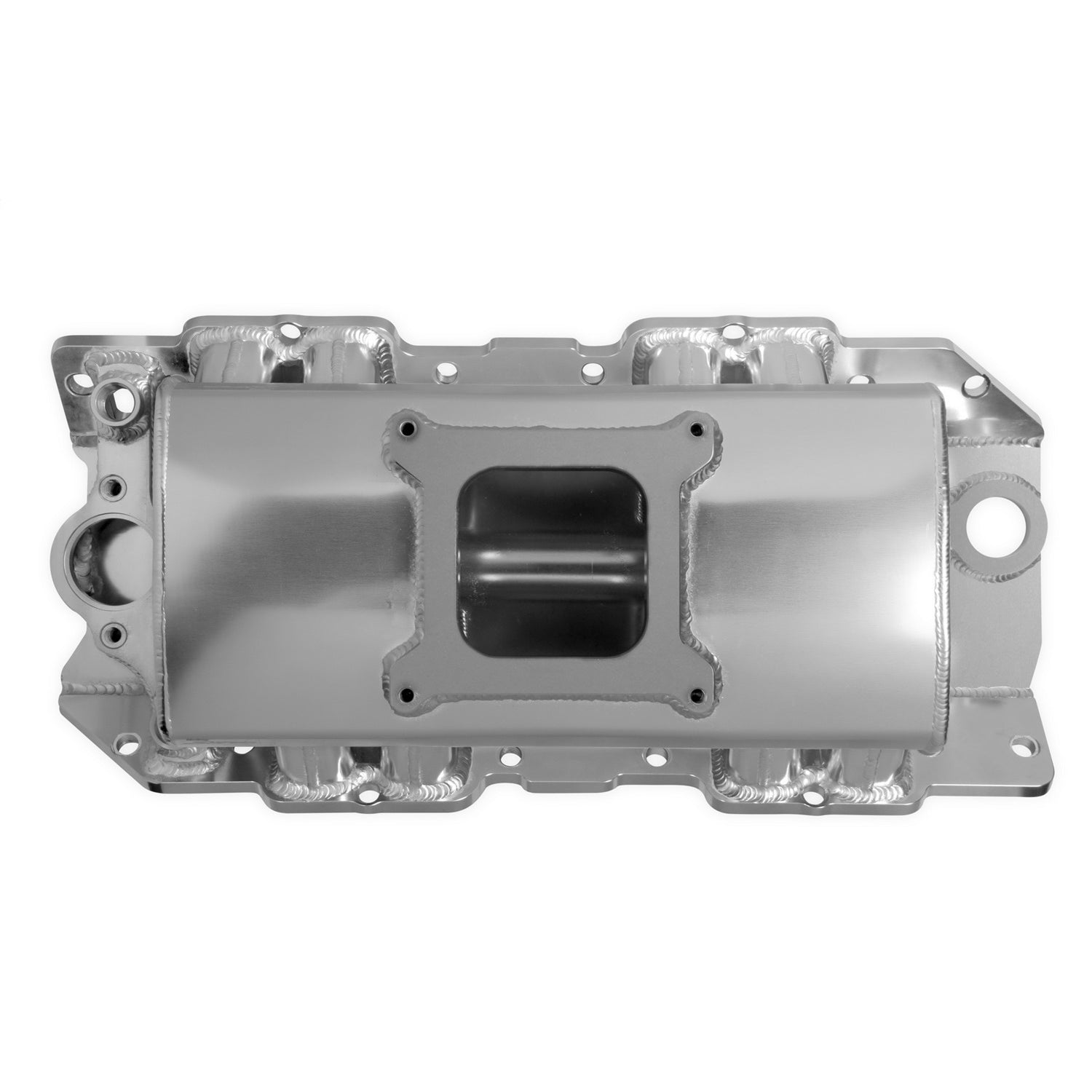 Sniper Fabricated Intake Manifold BBC Single Plane 1 x 4150 Silver with Sniper Logo