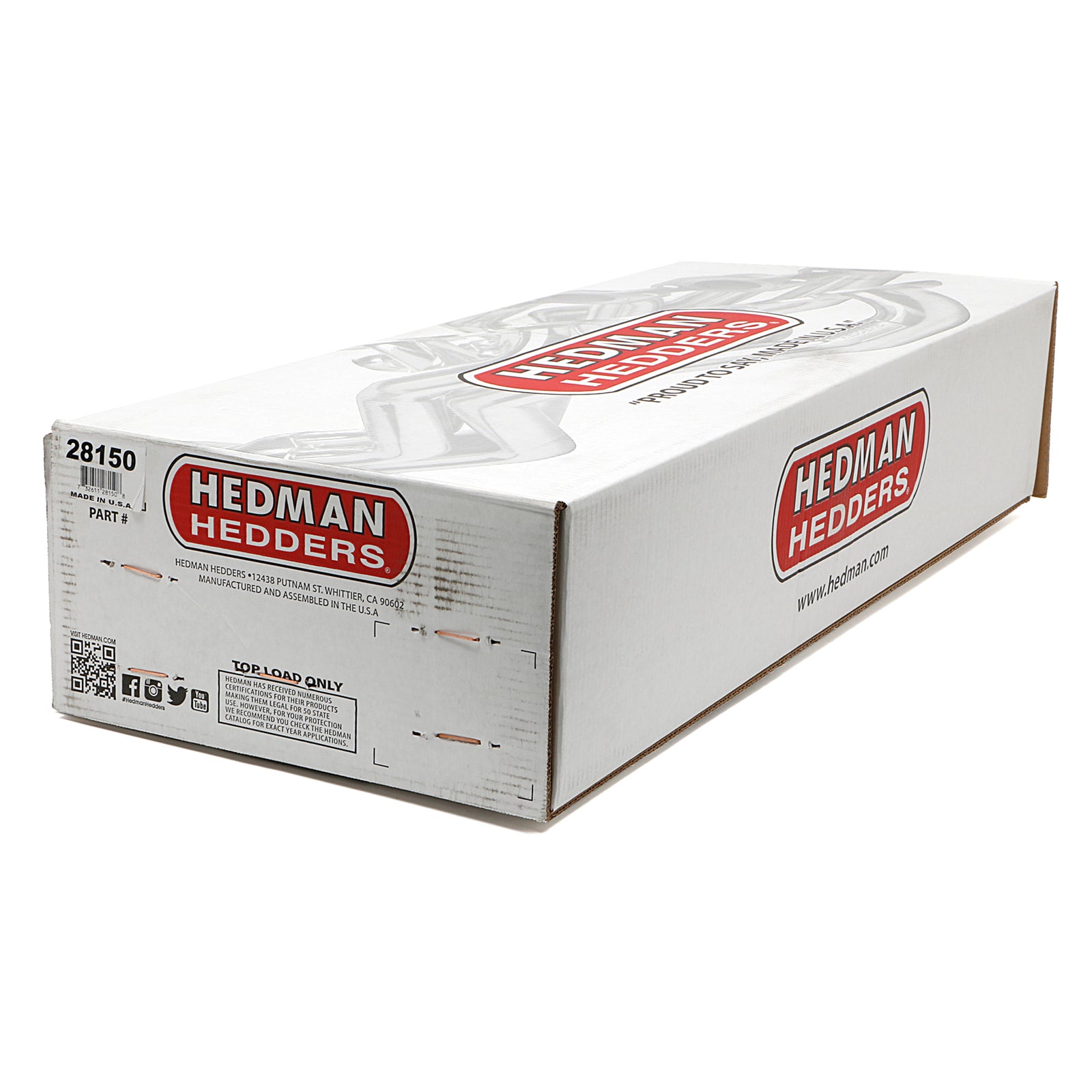 Hedman Hedders Street Headers - 1.75 in Primary - 3 in Collector - Black Paint - Pontiac V8 - GM F-Body 1970-81 - Pair
