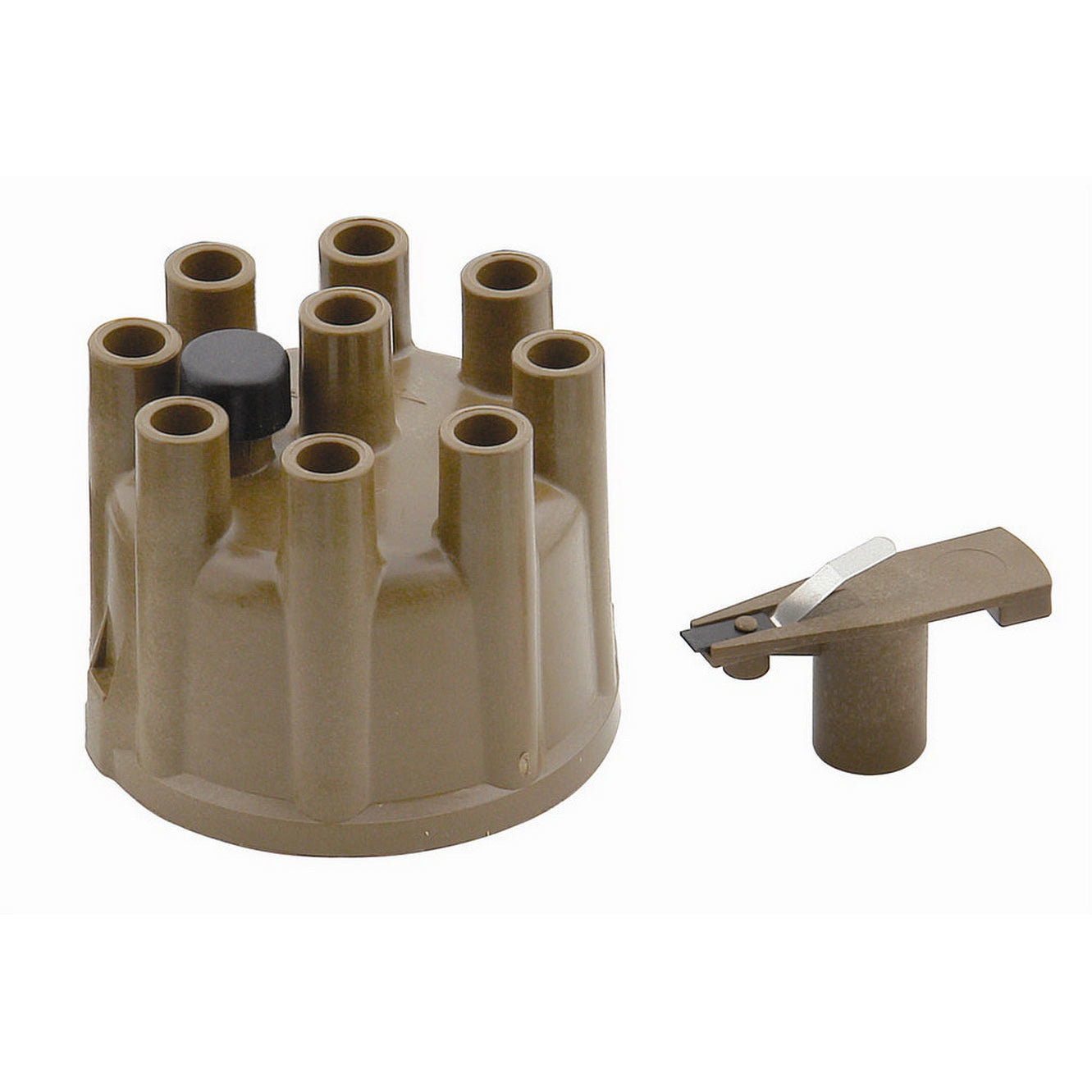 ACCEL Cap and Rotor Kit - Socket Style - Brass Terminals - Clamp Down - Tan - Vented - Mopar V8