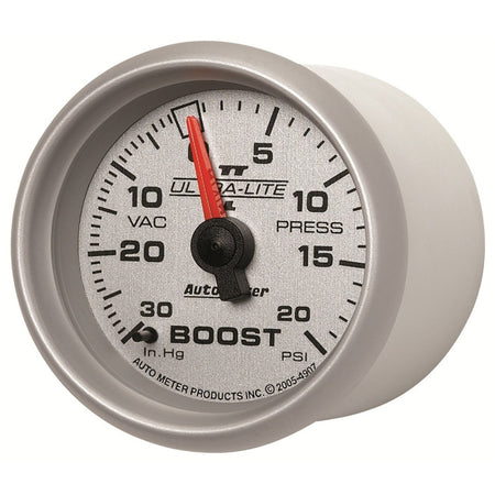 Auto Meter Ultra-Lite II Mechanical Boost / Vacuum Gauge - 2-1/16 in.