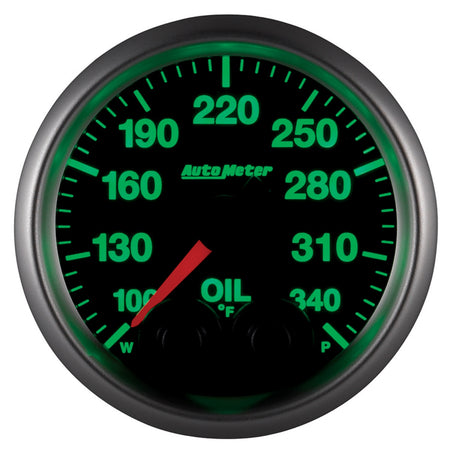 Auto Meter Elite Series Oil Temperature Gauge - 2-1/16"