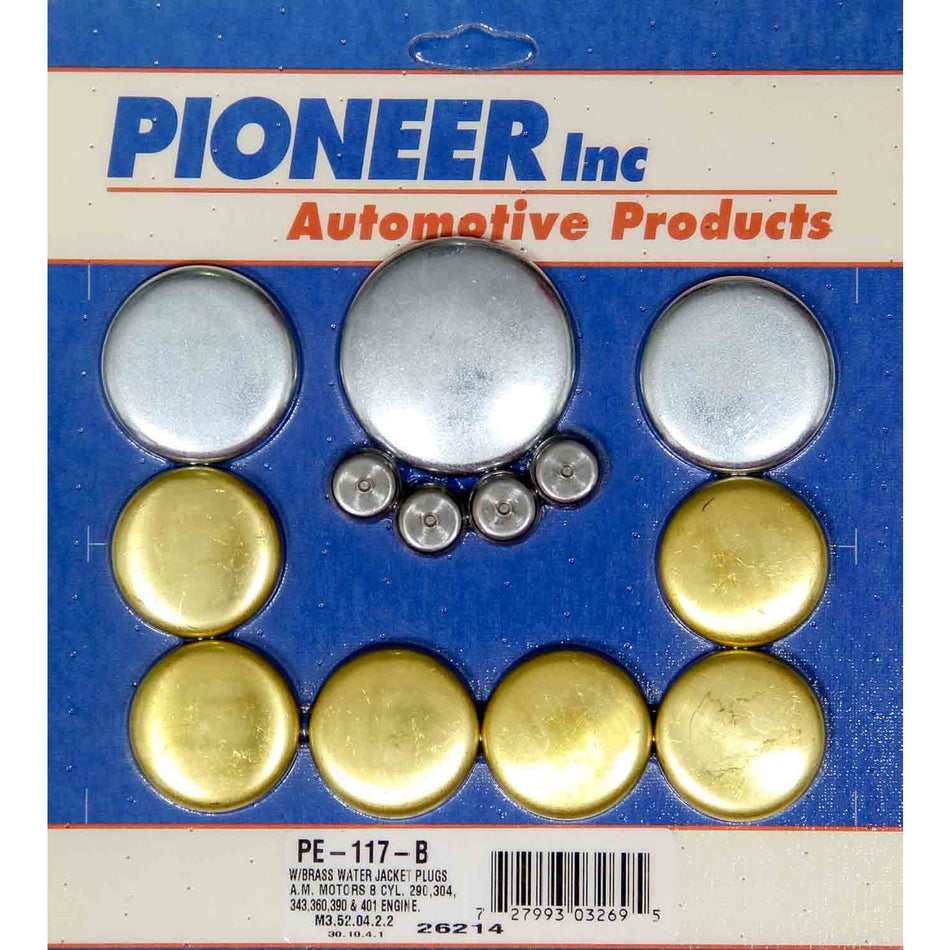 Pioneer AMC V8 Freeze Plug Kit - Brass