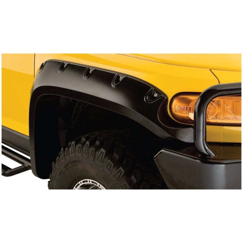 Bushwacker Pocket Style Front / Rear Fender Flare - 1.5 in Wide - Black - Toyota Midsize SUV 2007-14