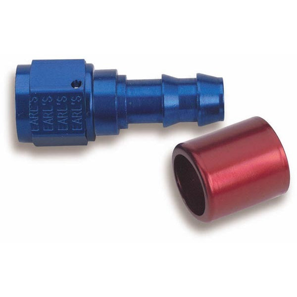 Earl's Super Stock Straight Hose End -08 AN, -08 AN Hose, 1/2" Hose Size