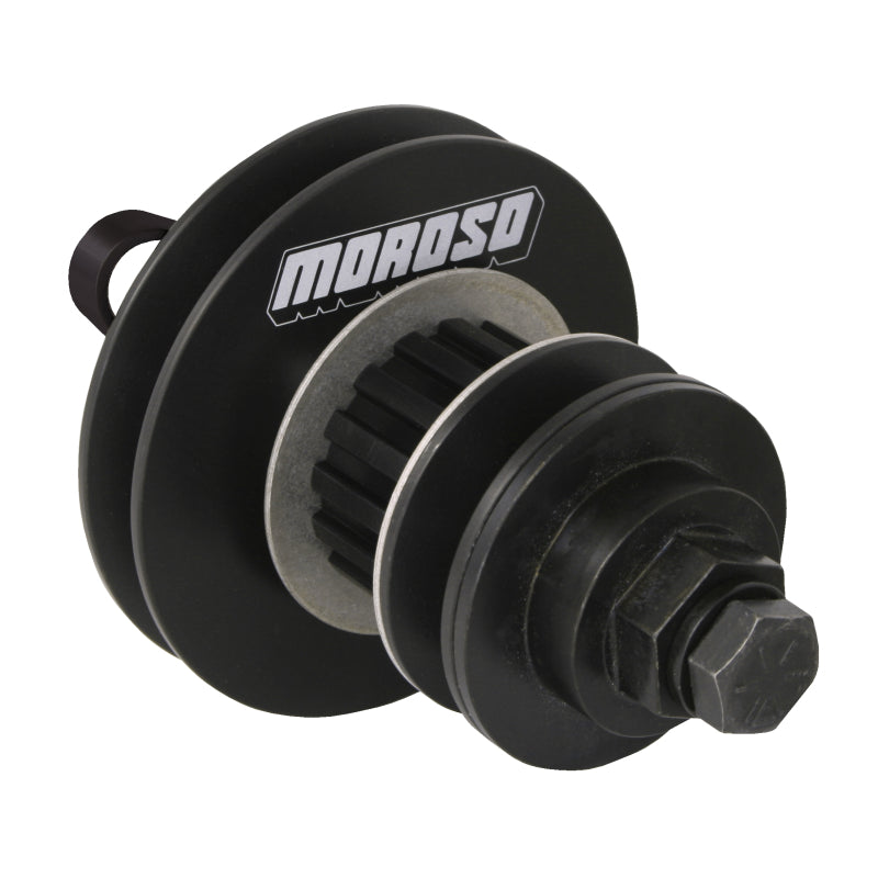 Moroso Crank Mandrel Drive Kit - 2.99 in Long Mandrel - Gilmer / V-Belt Pulleys - Small Block Chevy