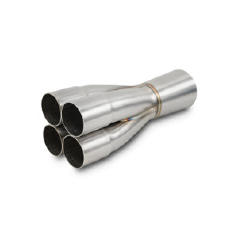 Vibrant Performance Slip-On 4 into 1 Merge Collector - 2-3/8 in Primary Tubes - 4 in Outlet - Stainless