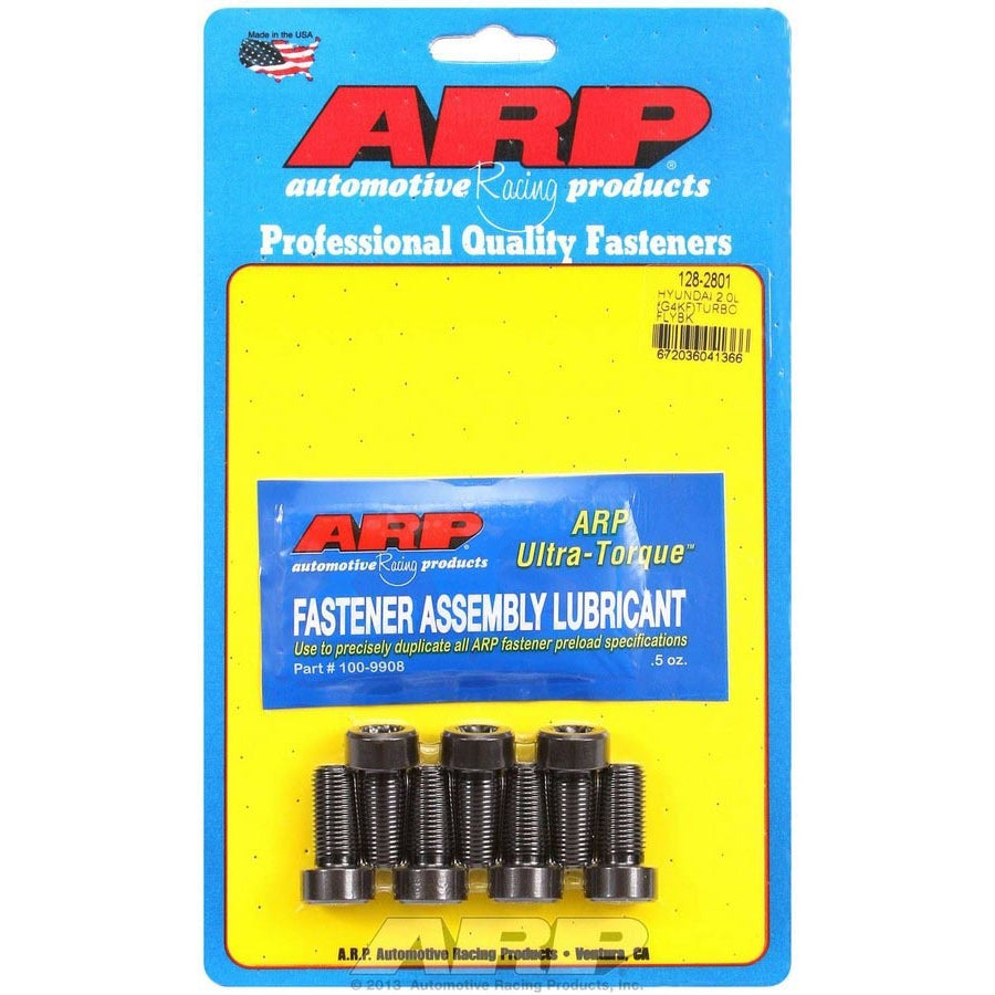 ARP Flywheel Bolt Kit - 1.000" Long - 12 mm Tri-Square - Chromoly - Black Oxide - 2.0 L - Hyundai - (Set of 7)