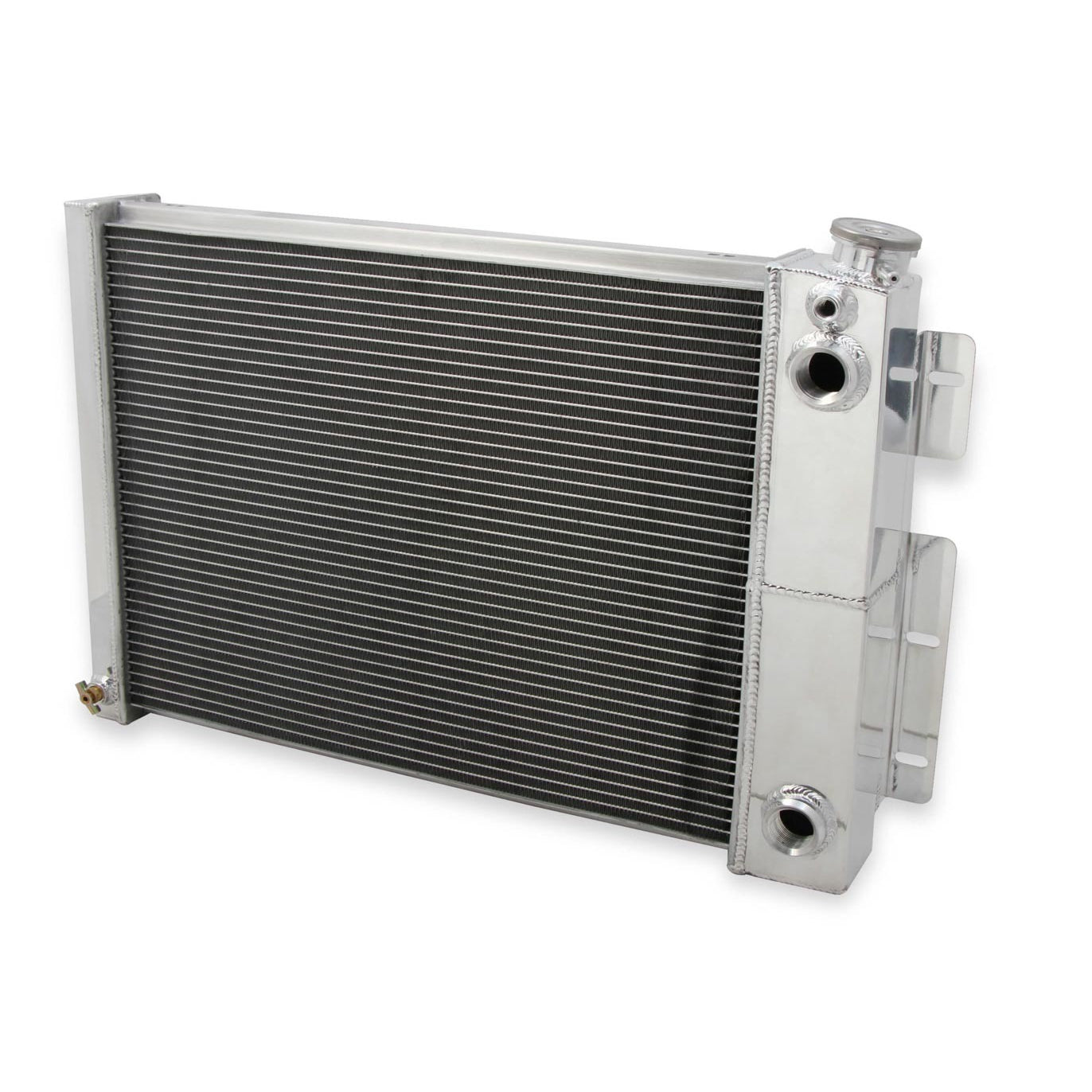 Frostbite Radiator - 26" W x 18-1/2" H x 2-7/32 - Crossflow - Passenger Side Outlet - Passenger Side Inlet - Aluminum