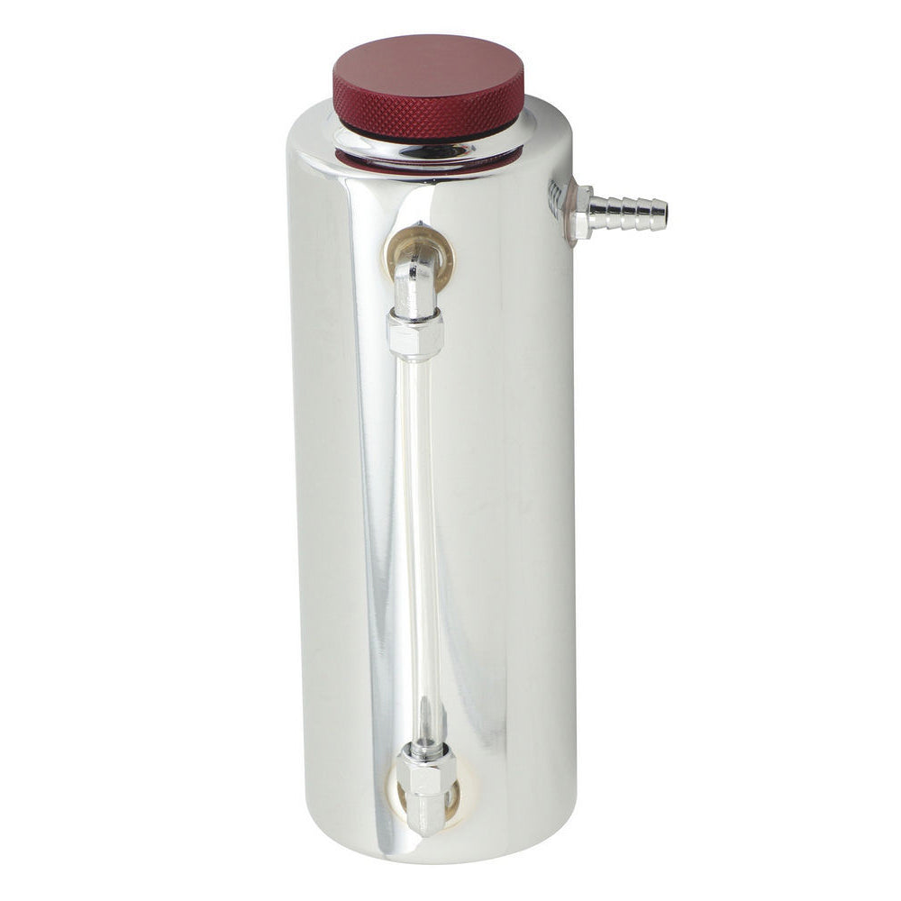Mr. Gasket Coolant Recovery Tank - 24 oz. - 3/8" Hose Barb Male Inlet - Drain Plug - Aluminum