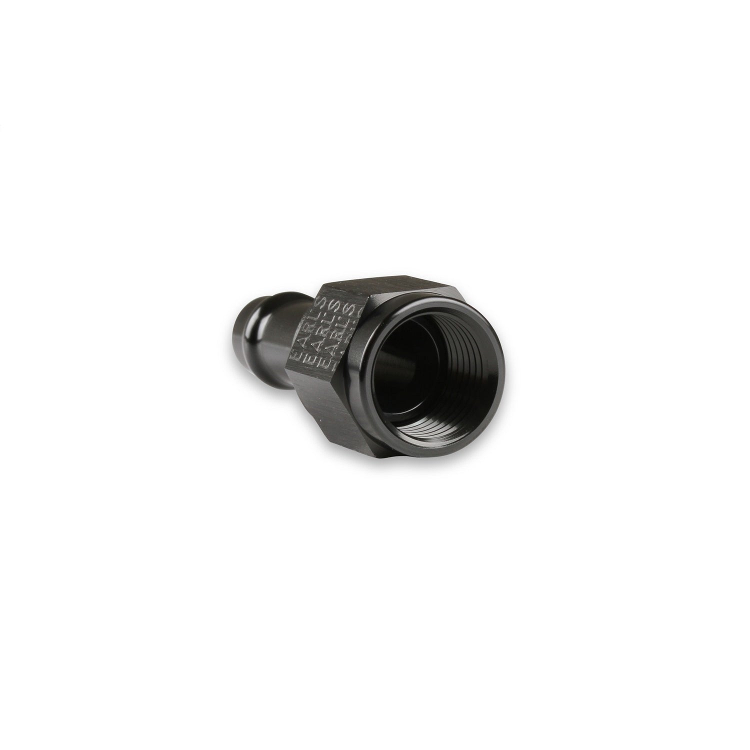 Earl's Vapor Guard - 6 AN Female Swivel to 5/16 in Hose Barb - Straight - Adapter - Black