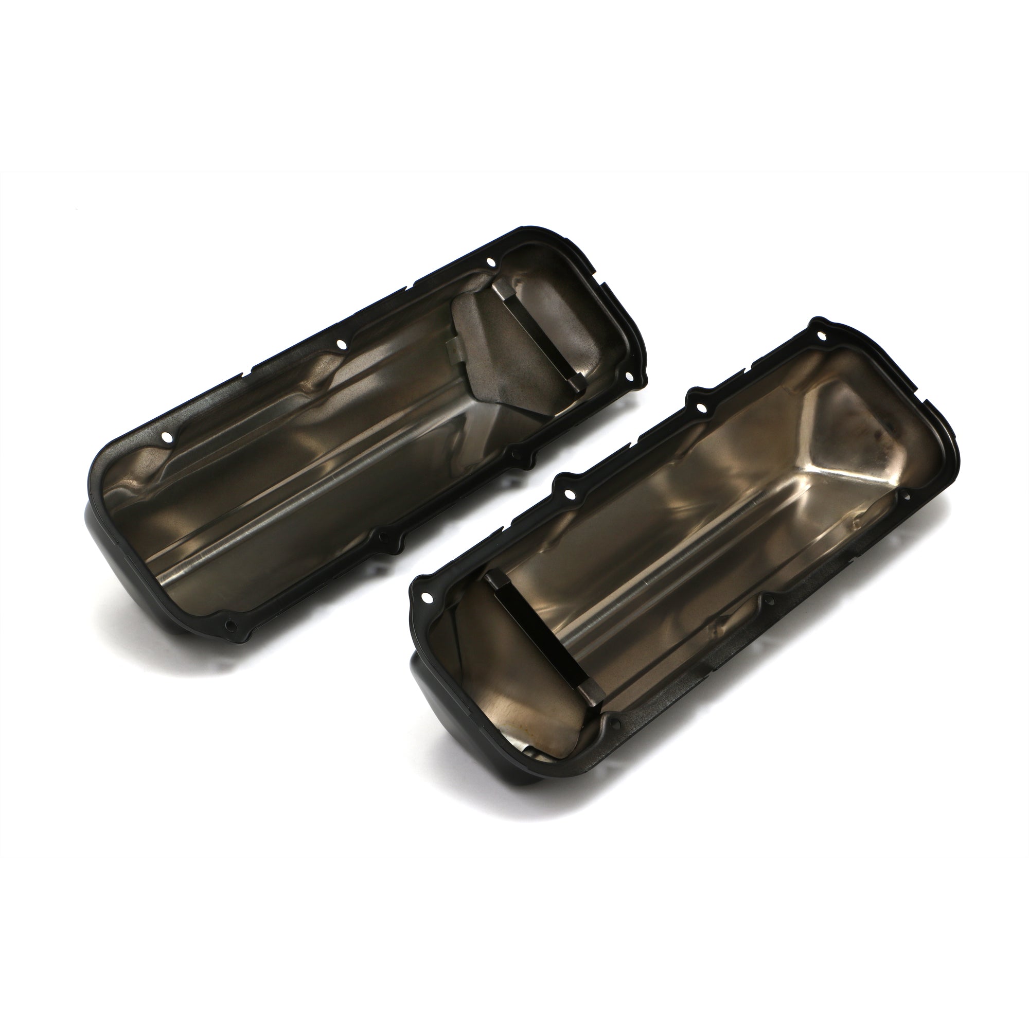 Trans-Dapt Performance Perfectmatch Valve Covers Stock Height Baffled Breather Holes