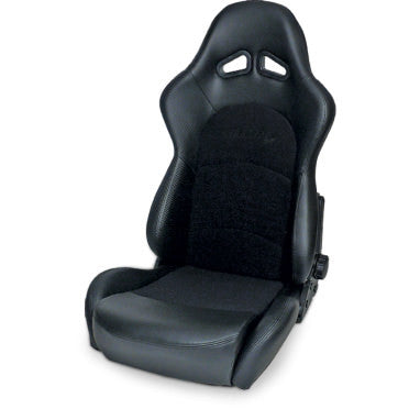 ProCar Sportsman Pro Racing Seat - Black Velour Inside - Black Vinyl
