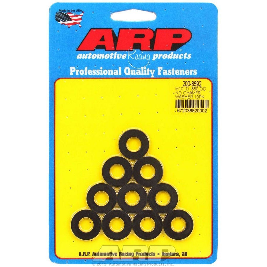 ARP Black Washers - 10mm ID x .850 OD (10)