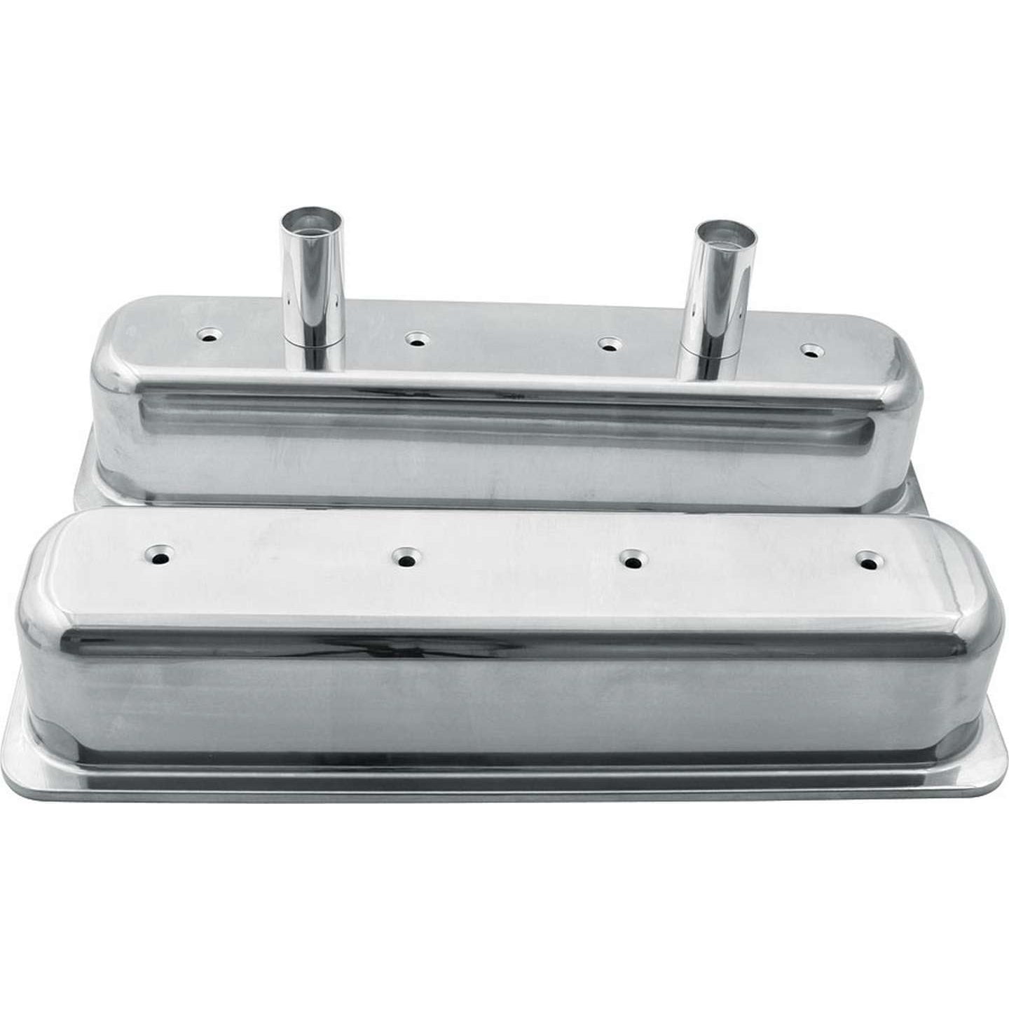 Allstar Performance Cast Aluminum Valve Covers - SB Chevy - Centerbolt