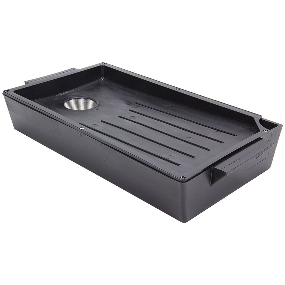 Allstar Performance Quick Change Drain Pan - 14 x 8 in Rectangle - 2-1/2 in Deep - Black