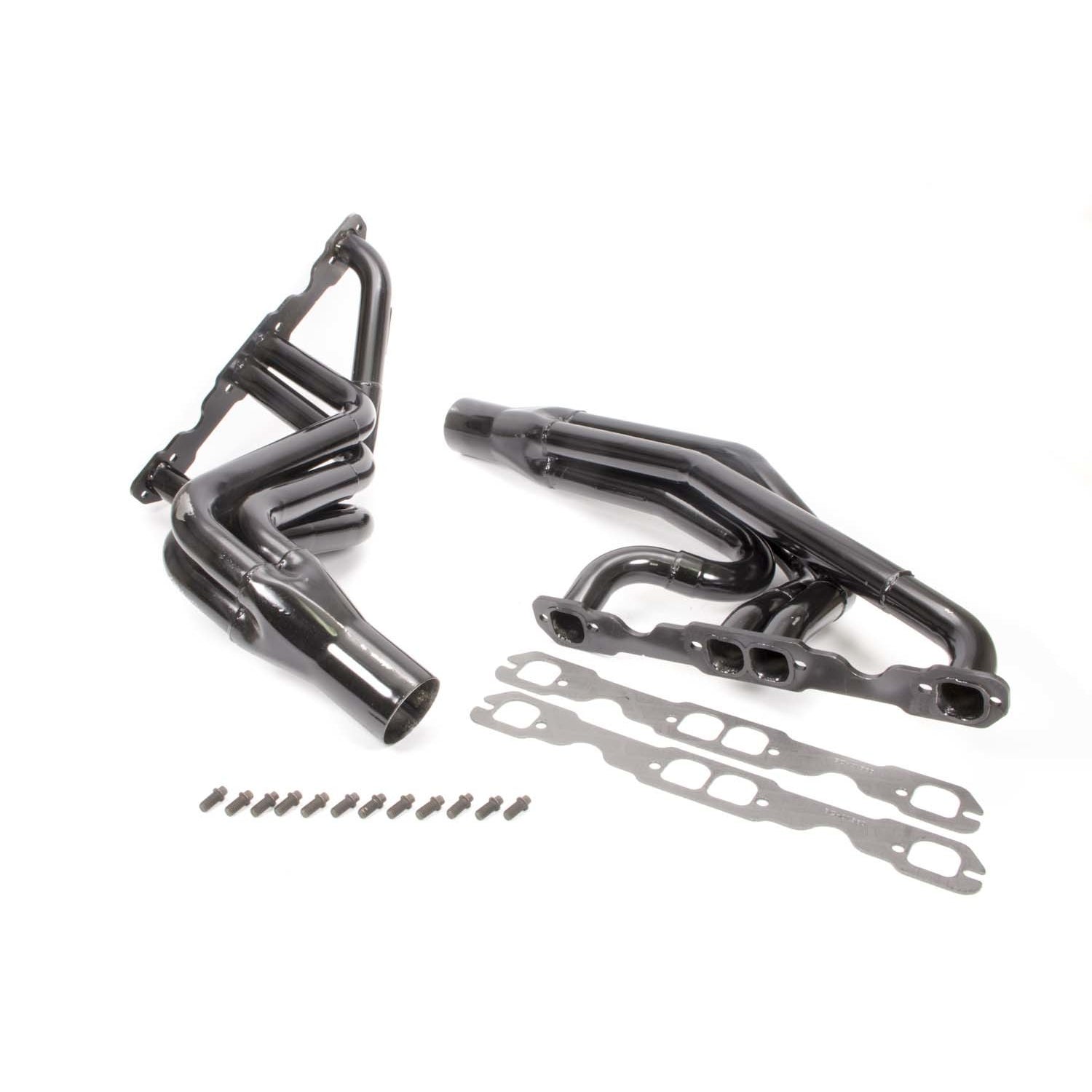 Schoenfeld Dirt Late Model Headers - SB Chevy Crate Motor - 1-5/8"-1-3/4" Tubes - 3" x 8" Collectors