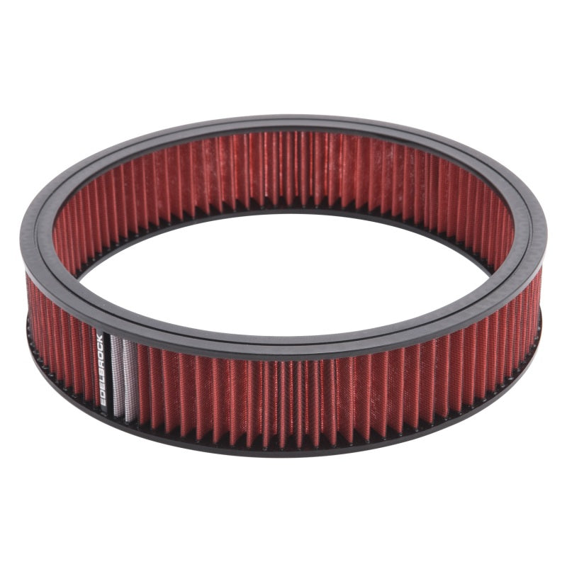 Edelbrock Pro-Flo Air Filter Element 14" Diameter 3" Tall Cotton - Red