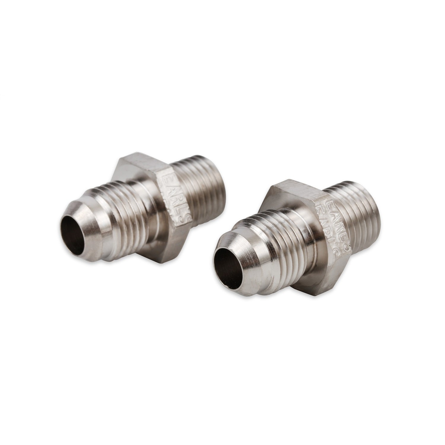 Earl's Adapter Fitting - Straight - 6 AN Male to 1/4 NPT Male - Steel - Nickel Plated - (Pair)