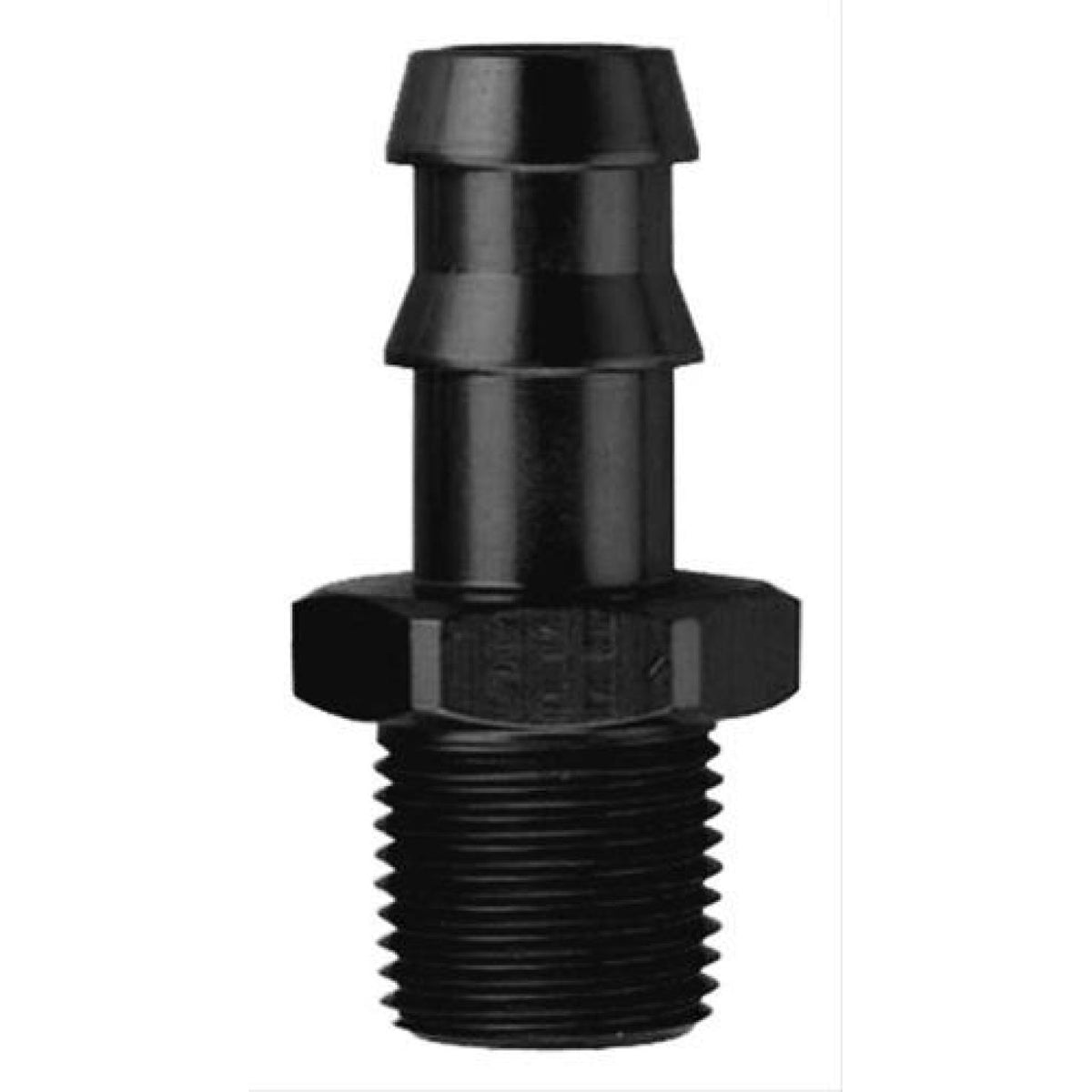 Fragola Performance Systems 1/2 Hose Barb X 3/8 MPT Fitting Black