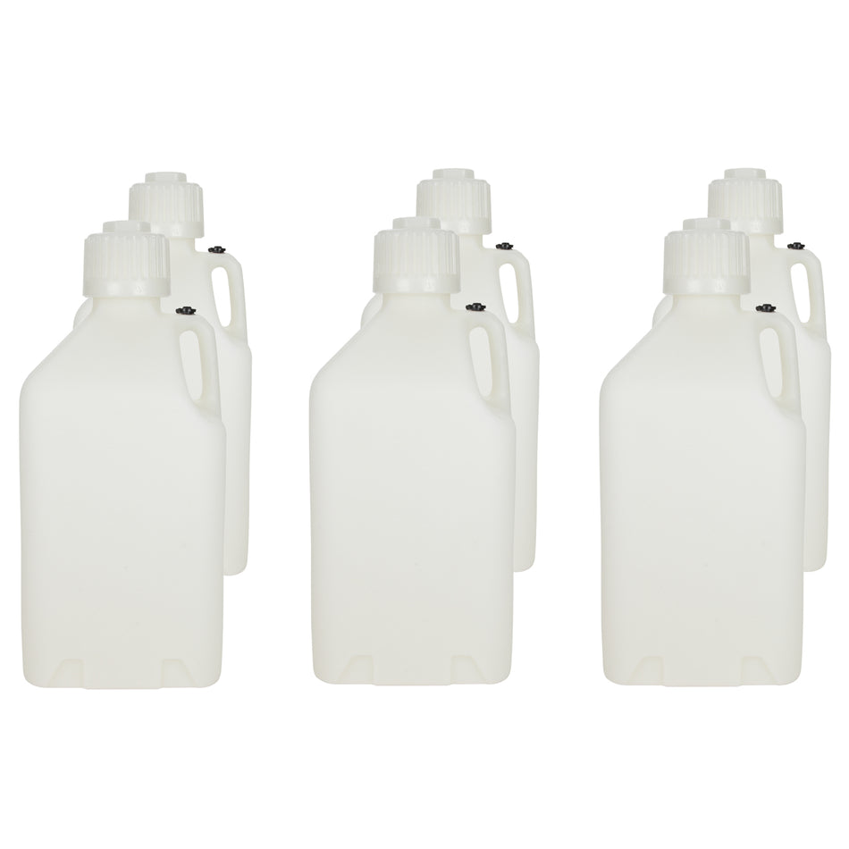 Scribner Plastics 5 Gallon Utility Jug - White (Case of 6)