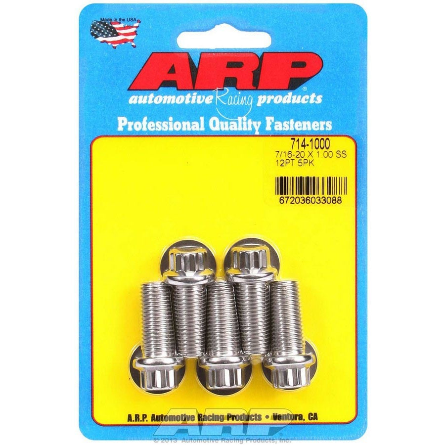 ARP Stainless Steel Bolt Kit - 12 Point (5) 7/16-20 x 1.000