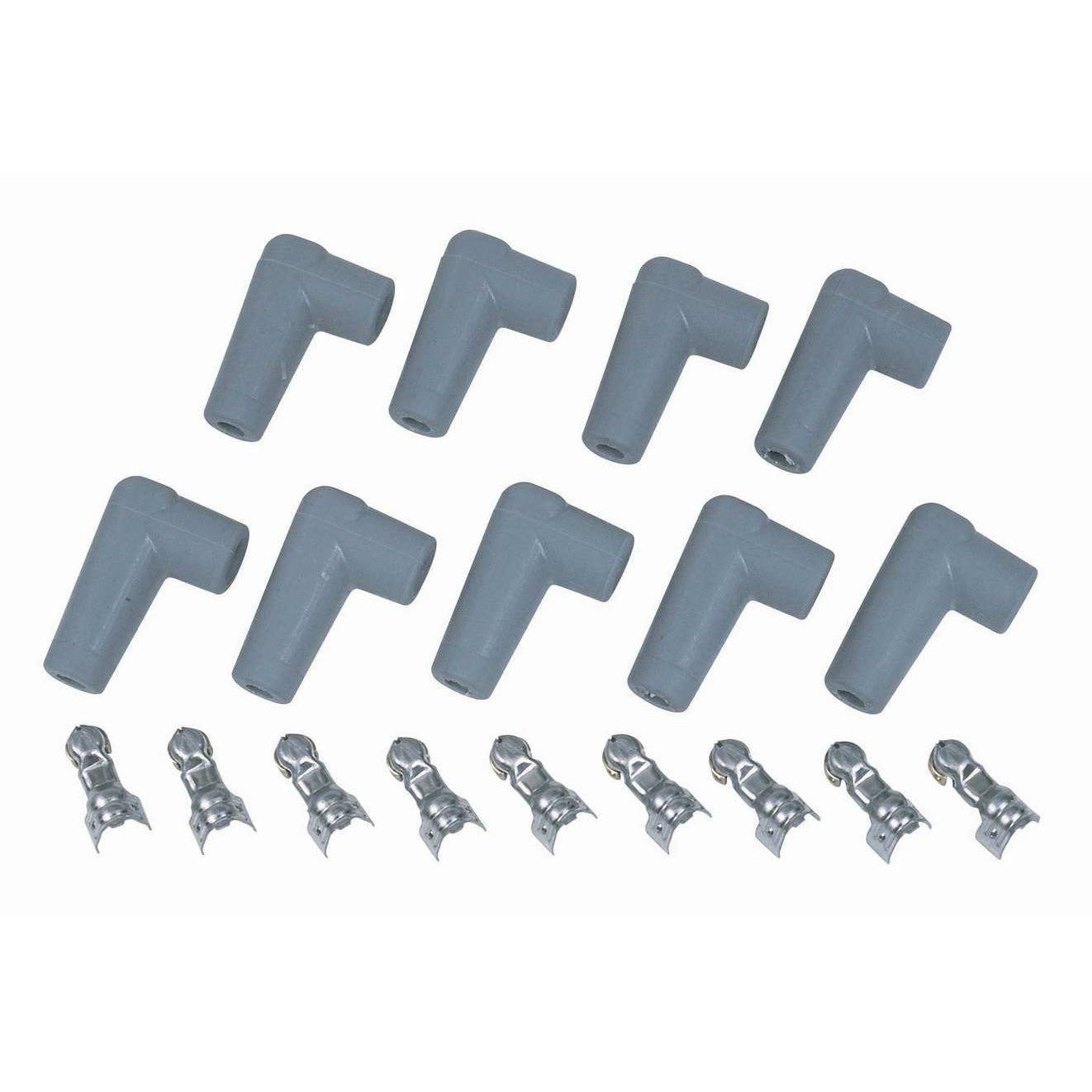 MSD Replacement Spark Plug Wire Short HEI Boot and Terminal Kit - 90° Boots - 8.0-8.5mm - Set of 9