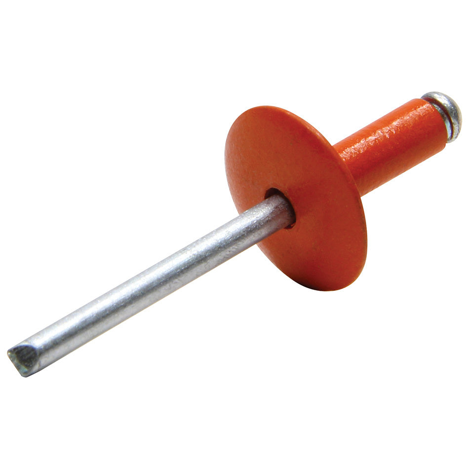 Allstar Performance 3/16" Large Head Rivets - Steel Mandrel - Orange (250 Pack)