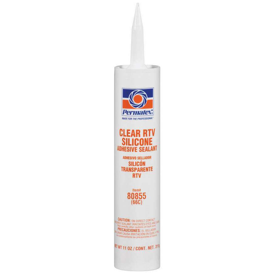 Permatex Clear Silicone Adhesive Sealant - 11 oz. Cartridge