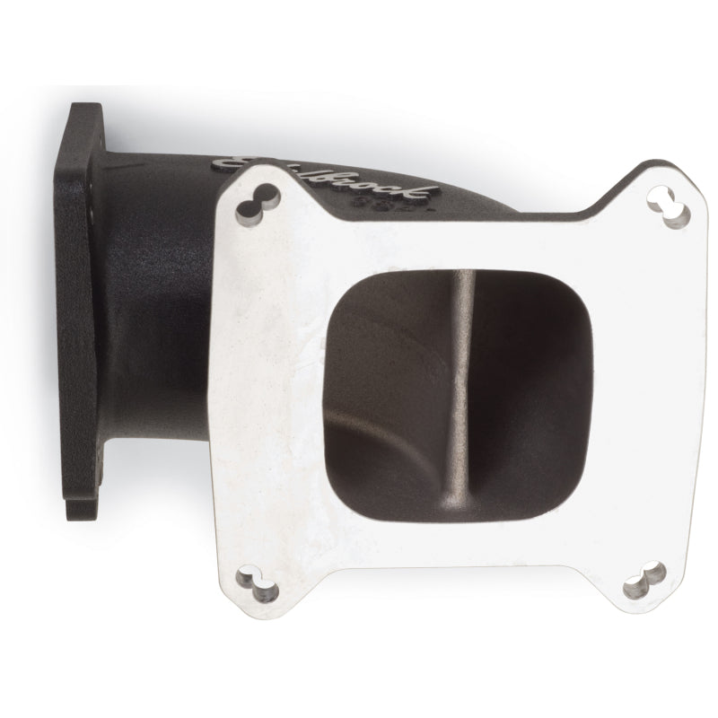 Edelbrock Throttle Body Intake Elbow - Black Powder Coated