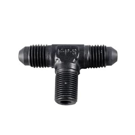 Fragola -3 AN x 1/8 NPT Tee Adapter - Black