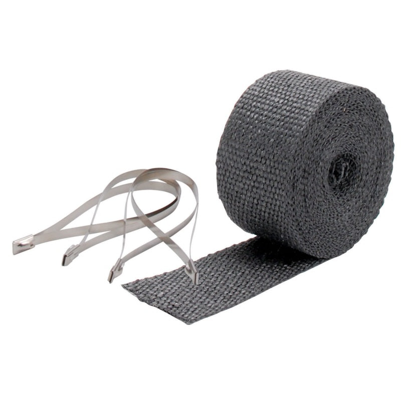 Design Engineering Exhaust Wrap Kit - 25 Ft. . Roll - Stainless Locking Ties - Woven Fiberglass - Black