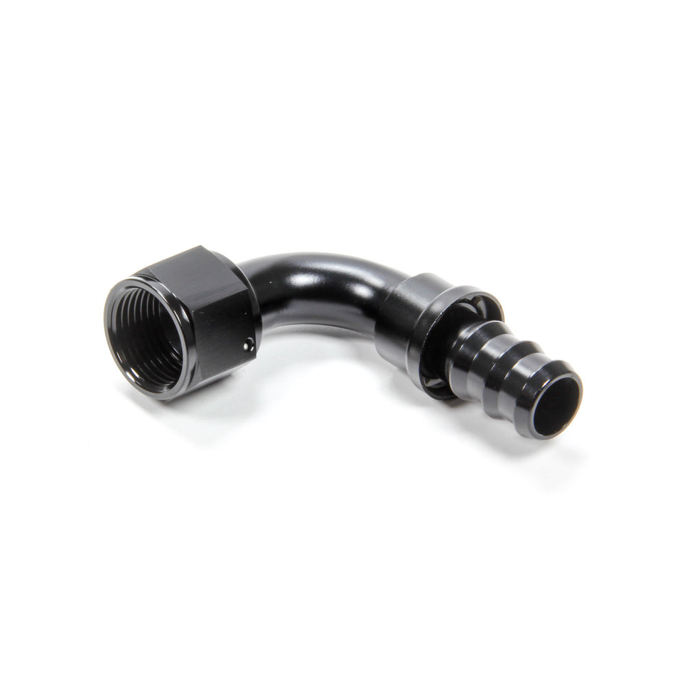 Triple X Race Co. Hose End Fitting 90 Degree 12 AN Hose to 12 AN Female Aluminum - Black Anodize