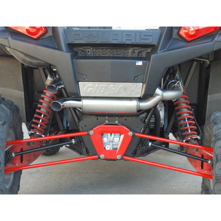 Gibson Dual Exhaust System - Polished Stainless - Polaris UTV 2011-14