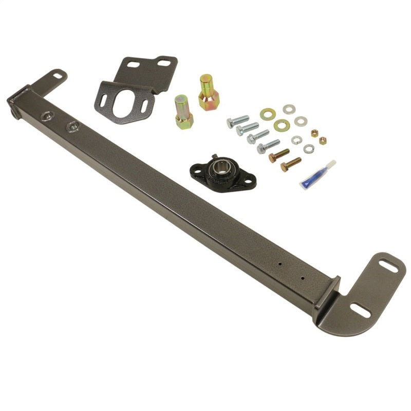 BD Diesel Steering Box Brace - Bolt-On - Steel - Gray Powder Coat - Dodge Fullsize Truck 2003-18