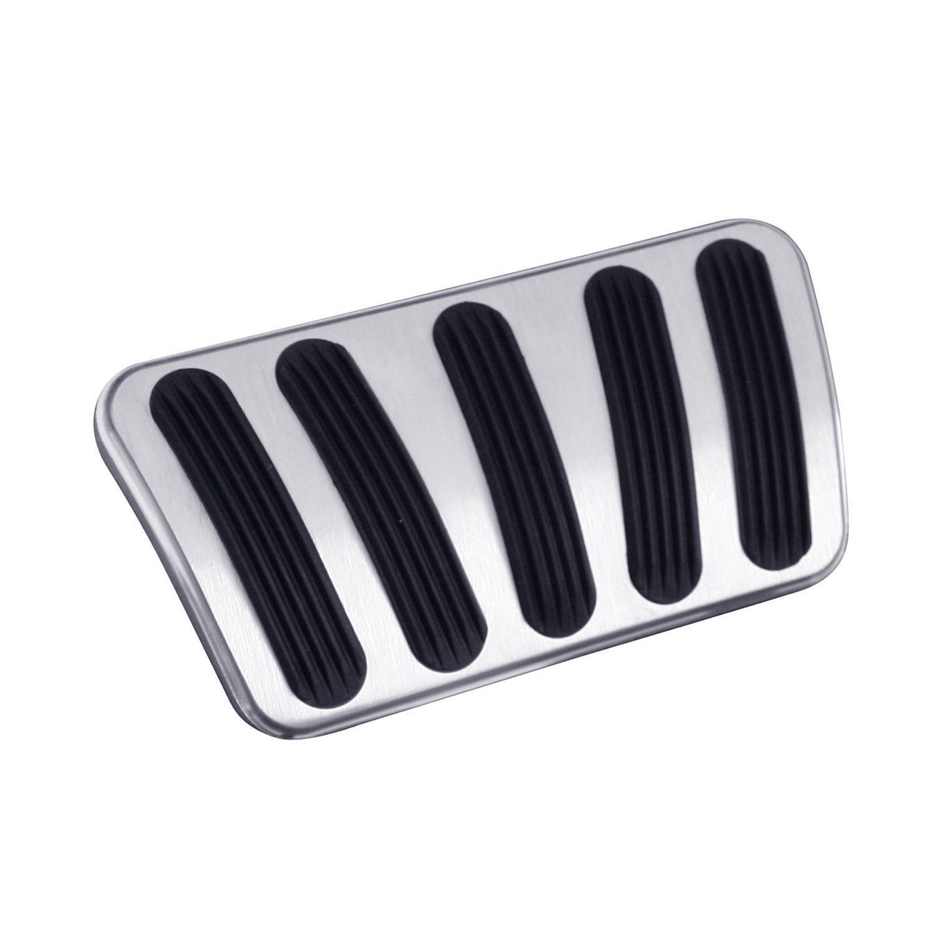 Lokar Brake Pedal Pad 5" Wide x 2-3/4" Tall Billet Aluminum Brushed - GM Fullsize Truck 1967-72