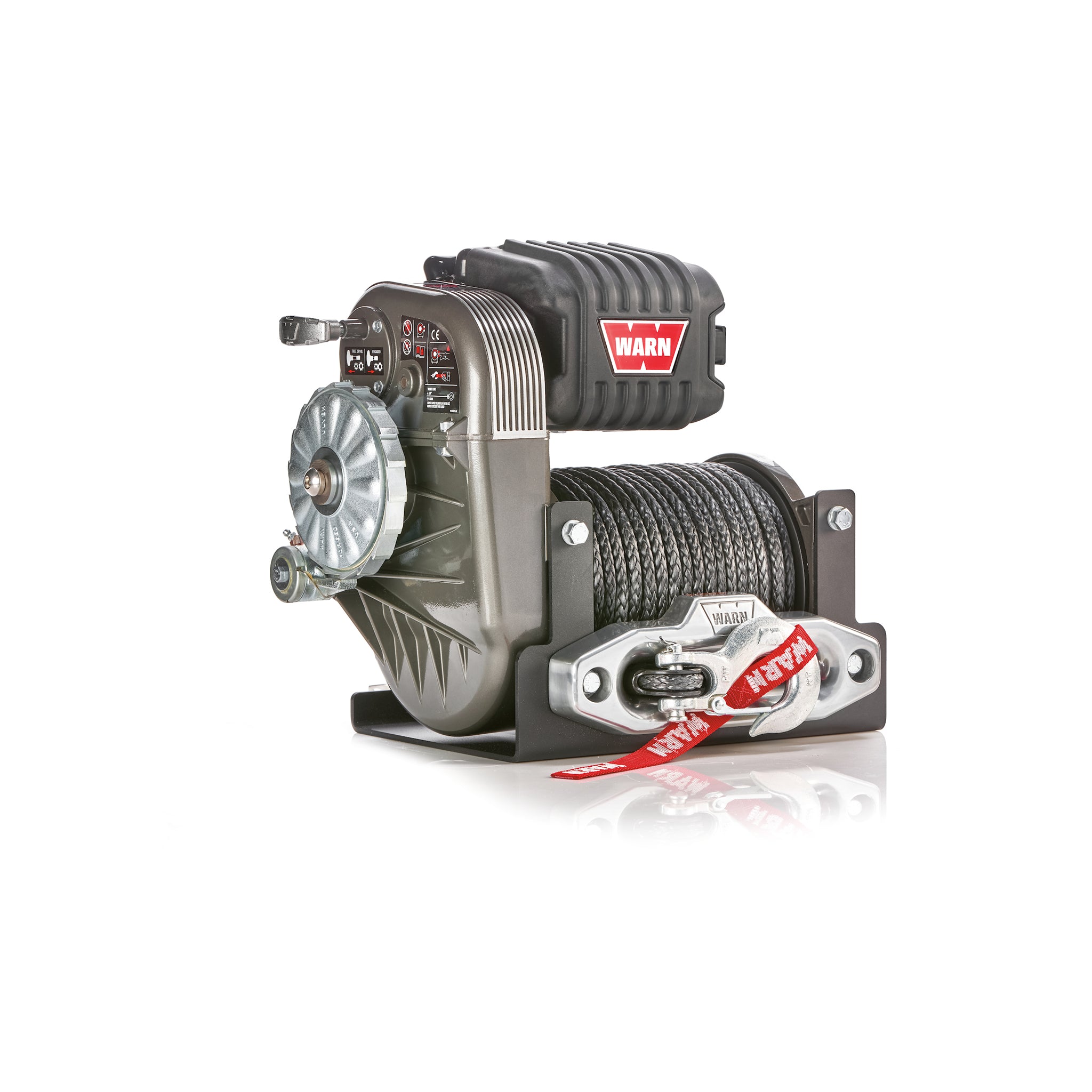 Warn Winch - Roller Fairlead - 12 Ft. . Remote - 3/8" x 125 Ft. . Synthetic Rope - 12V