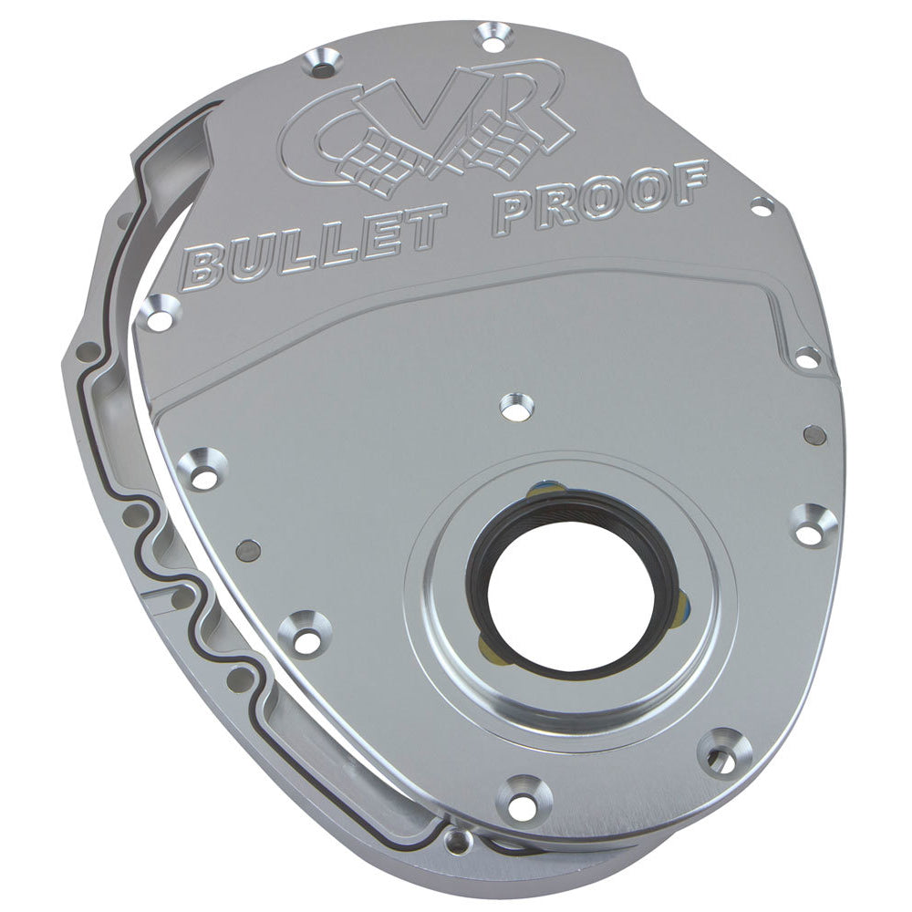 CVR Performance SB Chevy Billet Timing CVR Performance 2-Piece - Clear Anodized