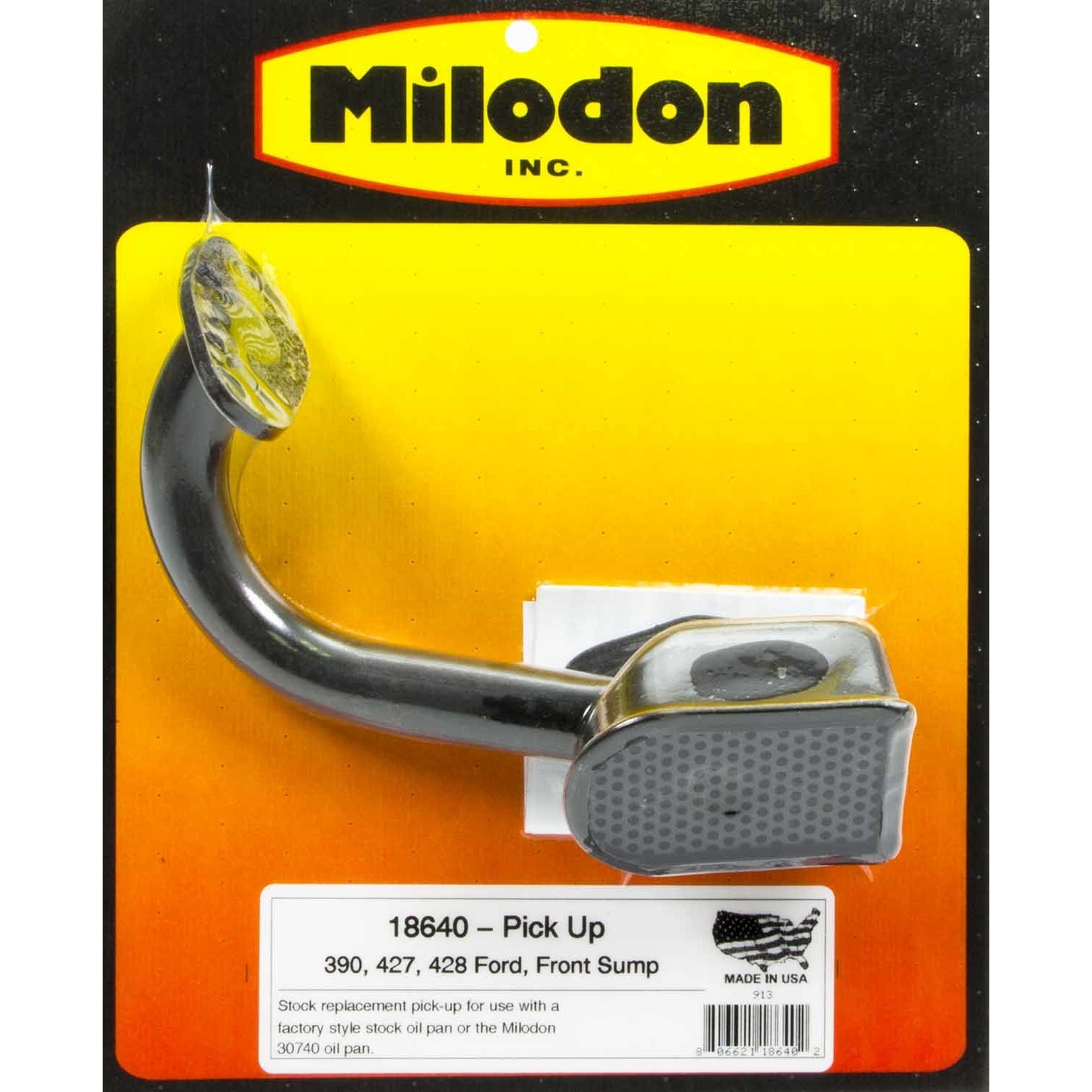 Milodon Stock Replacement Bolt-On Oil Pump Pickup - 5-3/4 in Deep Pan - Ford FE-Series