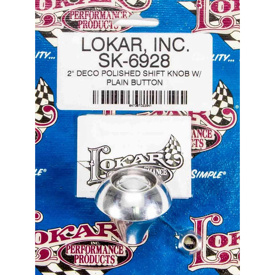 Lokar Deco Shifter Knob Aluminum Polished Lokar Shifters - Each