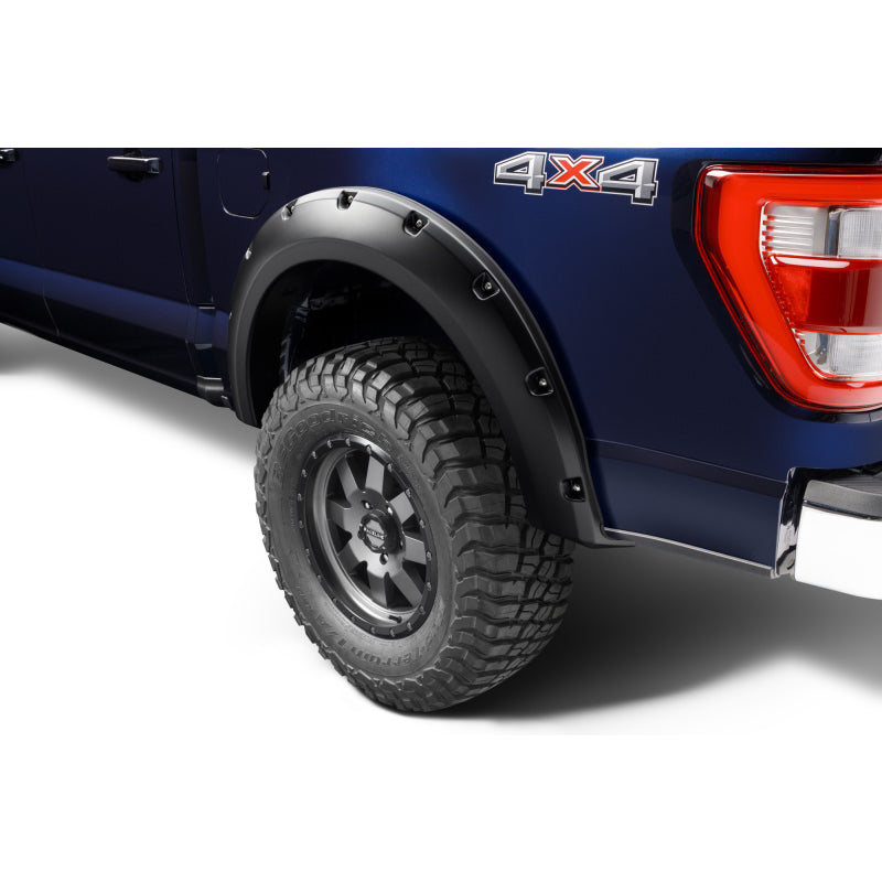 Bushwacker FF Pocket Style Fender Flare - Front/Rear - 4" Wide - Plastic - Black