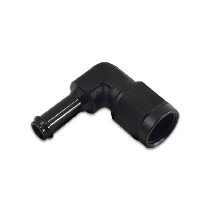 Vibrant Performance 90 Degree 6 AN Male to 5/16 in Hose Barb Adapter - Black