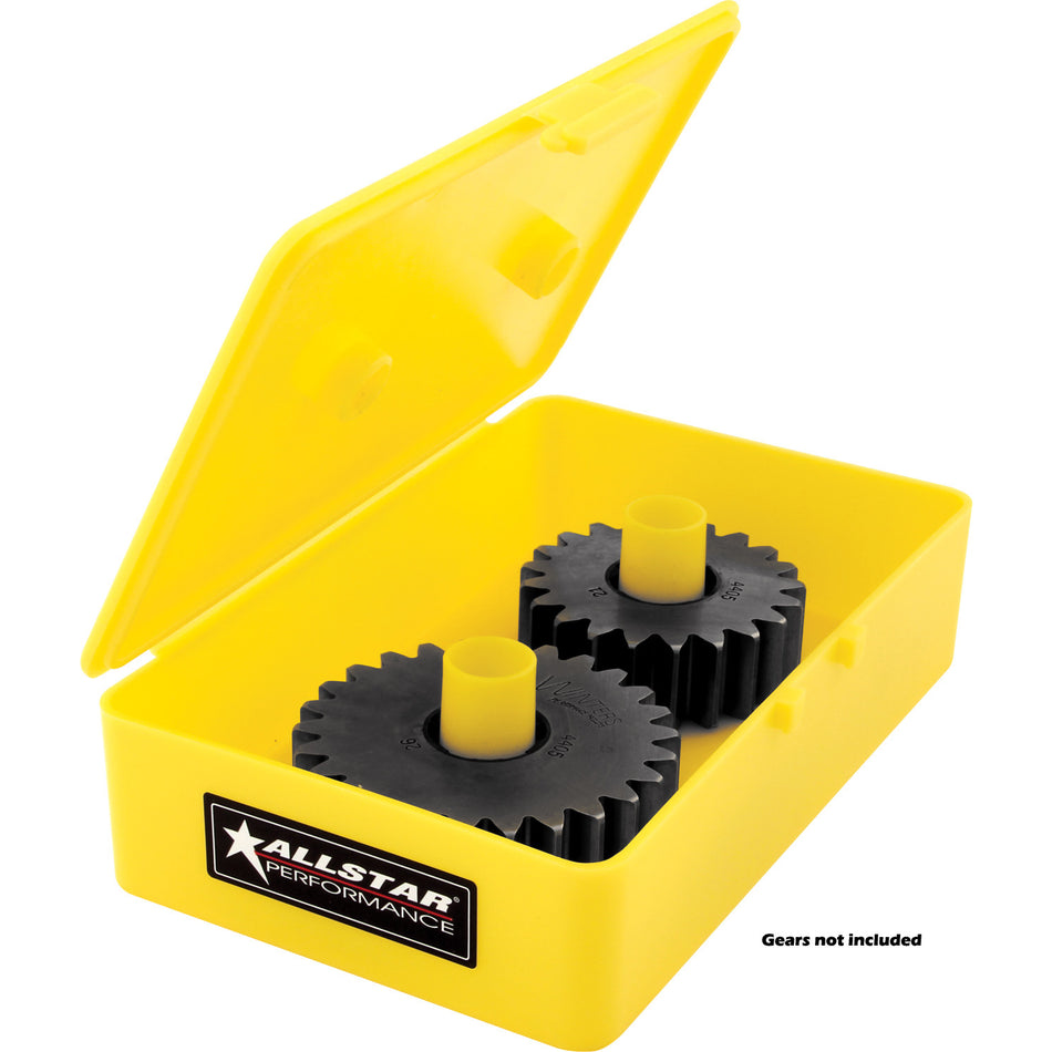 Allstar Performance Yellow Quick Change Gear Tote - 6 Spline Midget Gears (10 Pack)