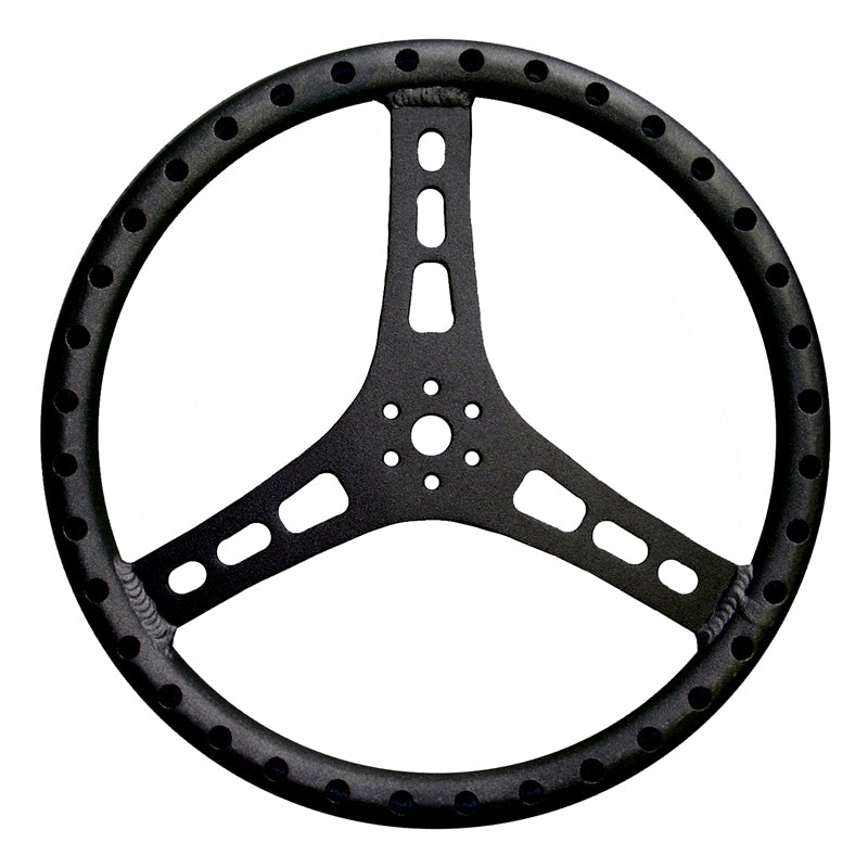 Triple X Lightweight Aluminum Steering Wheel - 15" Diameter - 1-1/4" Tube - Black