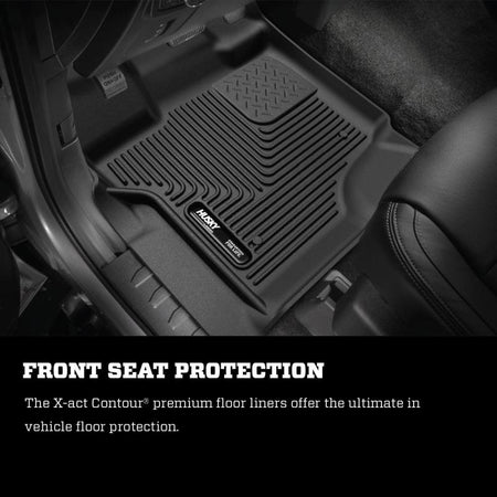 Husky Liners 2nd Seat Floor Liner X-Act Contour Plastic Black - Super Cab