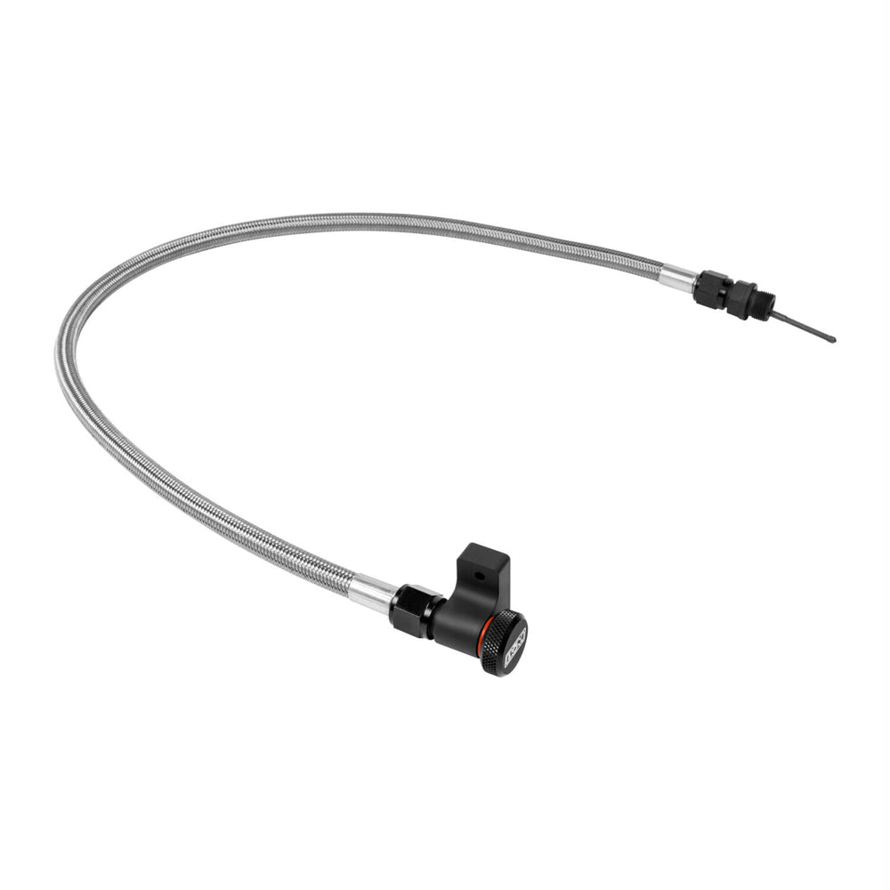 B&M Transmission Dipstick - 40.6" Long - Braided Stainless - Black