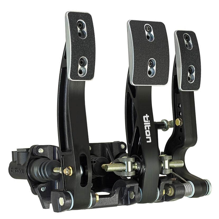 Tilton Floor Mount Aluminum Triple Pedal Assembly - Triple Master Cylinder (Not Included)